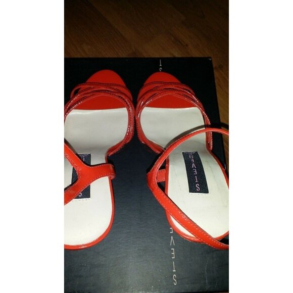 Steven by Steve Madden Red Patent Platform Heels Women’s Size 8.5 - New In Box - Picture 8 of 9